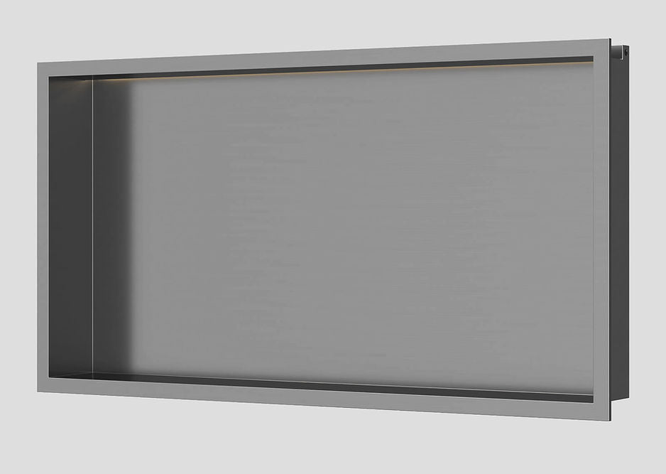 Lagoo Garda RVS inbouwnis – Geborsteld gunmetal PVD