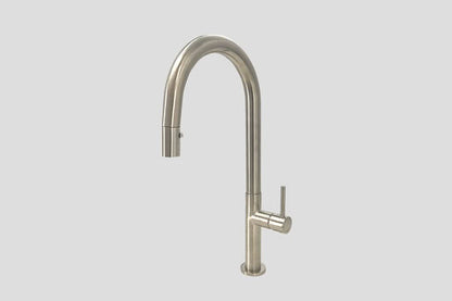 Lagoo Garda G7004 keukenmengkraan met draaibare uitloop (rond) en uitneembare handdouche – Geborsteld nikkel