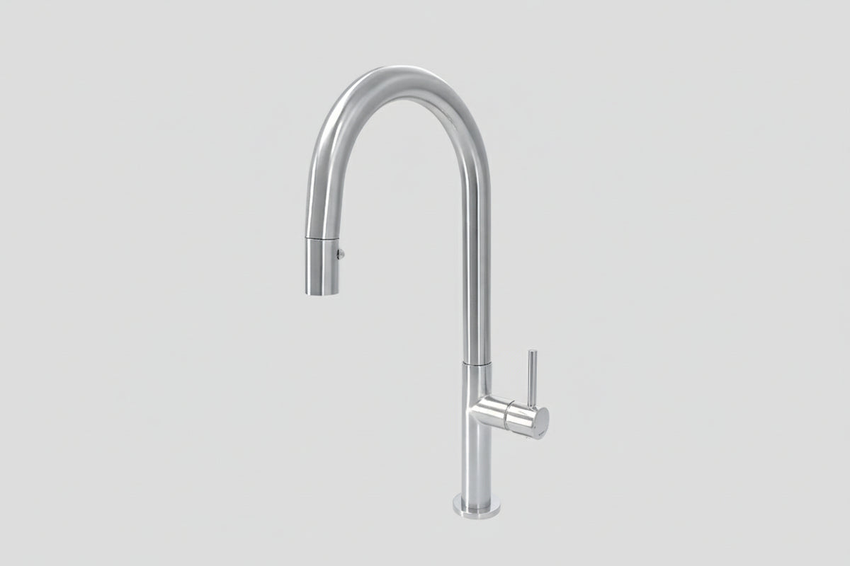 Lagoo Garda G7004 keukenmengkraan met draaibare uitloop (rond) en uitneembare handdouche – Chroom