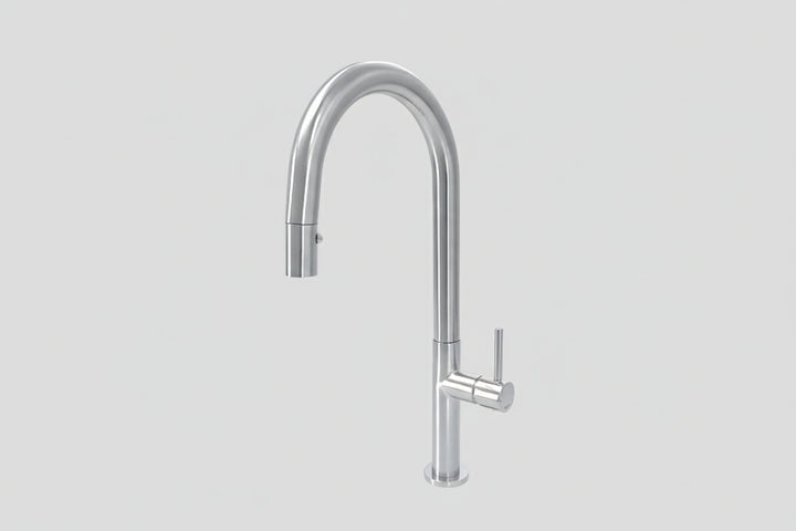 Lagoo Garda G7004 keukenmengkraan met draaibare uitloop (rond) en uitneembare handdouche – Chroom