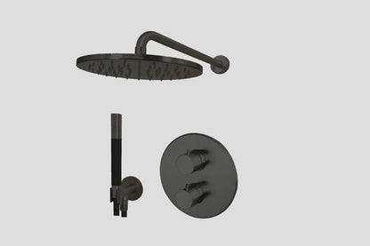 Lagoo Garda LVS1 lagoo Voordeel Set: thermostatische douche set met 2-weg stop/omstel – Mat zwart