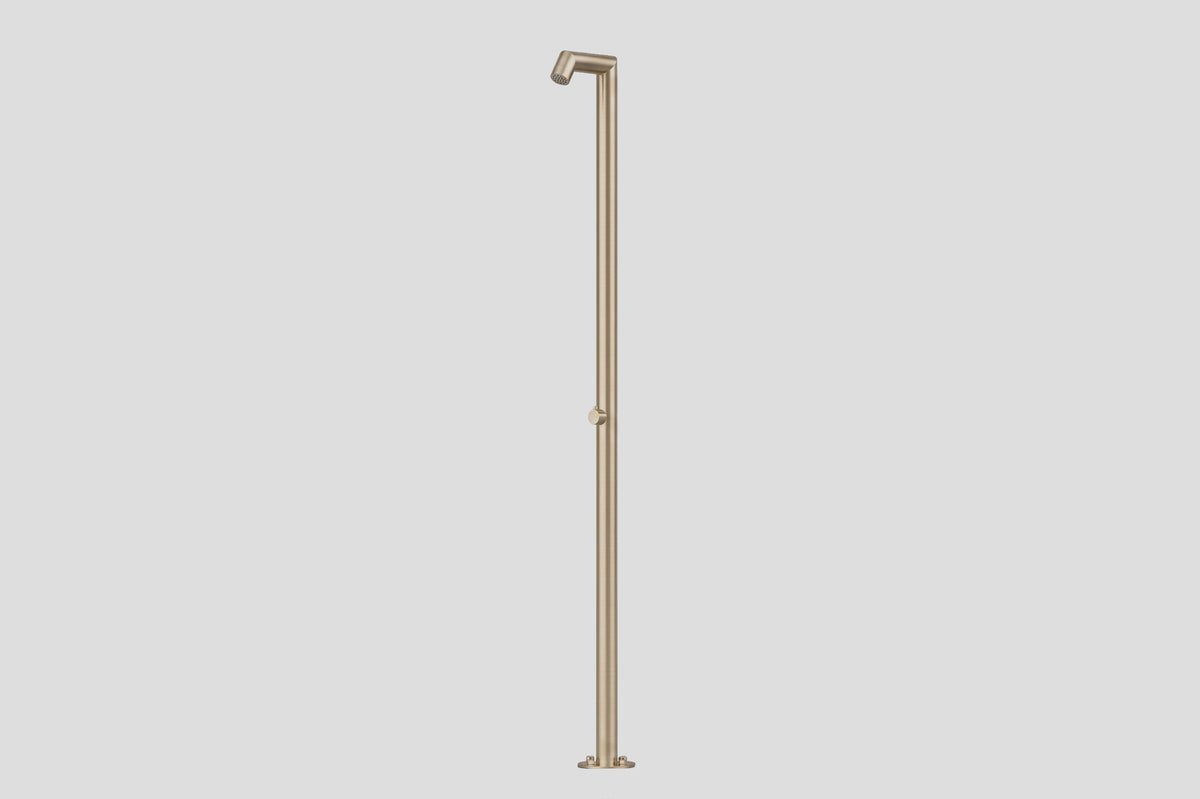 Lagoo Nesso N8004 buitendouche met mengkraan (uitgevoerd in RVS 316) – Geborsteld champagne PVD