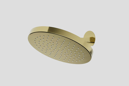 Lagoo Nesso N8140 hoofddouche (30 mm | Ø325) met geintegreerde wandarm – Geborsteld messing PVD