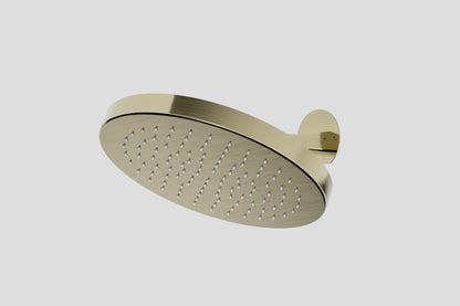 Lagoo Nesso N8140 hoofddouche (30 mm | Ø325) met geintegreerde wandarm – Geborsteld champagne PVD