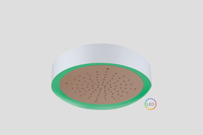 Lagoo Nesso Light Ring LED hoofddouche – Geborsteld koper PVD