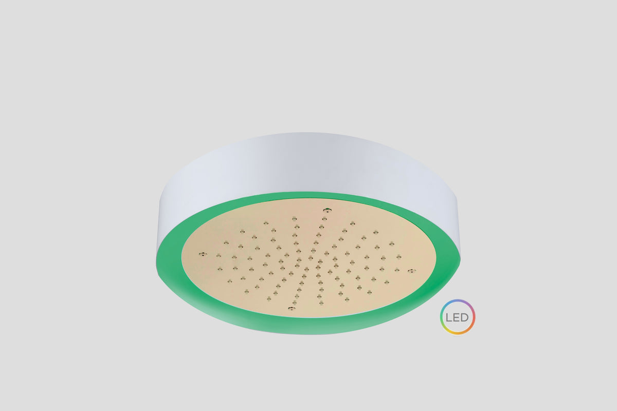 Lagoo Nesso Light Ring LED hoofddouche – Geborsteld champagne PVD