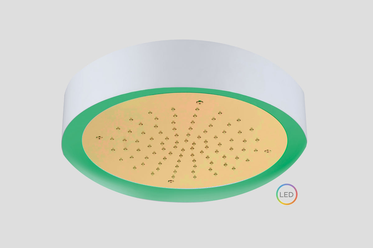 Lagoo Nesso Light Ring LED hoofddouche – Geborsteld messing PVD