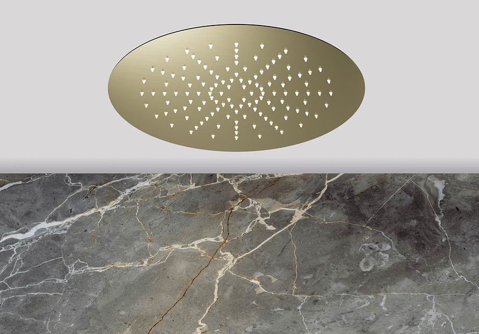 Lagoo Nesso Easy Peasy ronde hoofddouche – Geborsteld champagne PVD