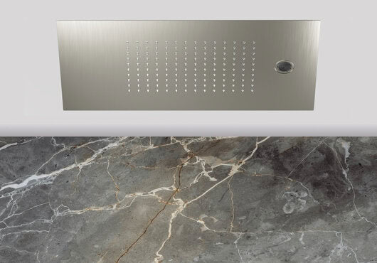 Lagoo Nesso N8215 hoofddouche ‘Easy Peasy’ (600 x 300) met ‘laminar flow’ – Geborsteld nikkel