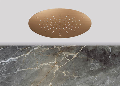Lagoo Nesso Showerlicious ronde hoofddouche – Geborsteld koper PVD