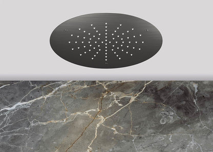 Lagoo Nesso Showerlicious ronde hoofddouche – Geborsteld gunmetal PVD