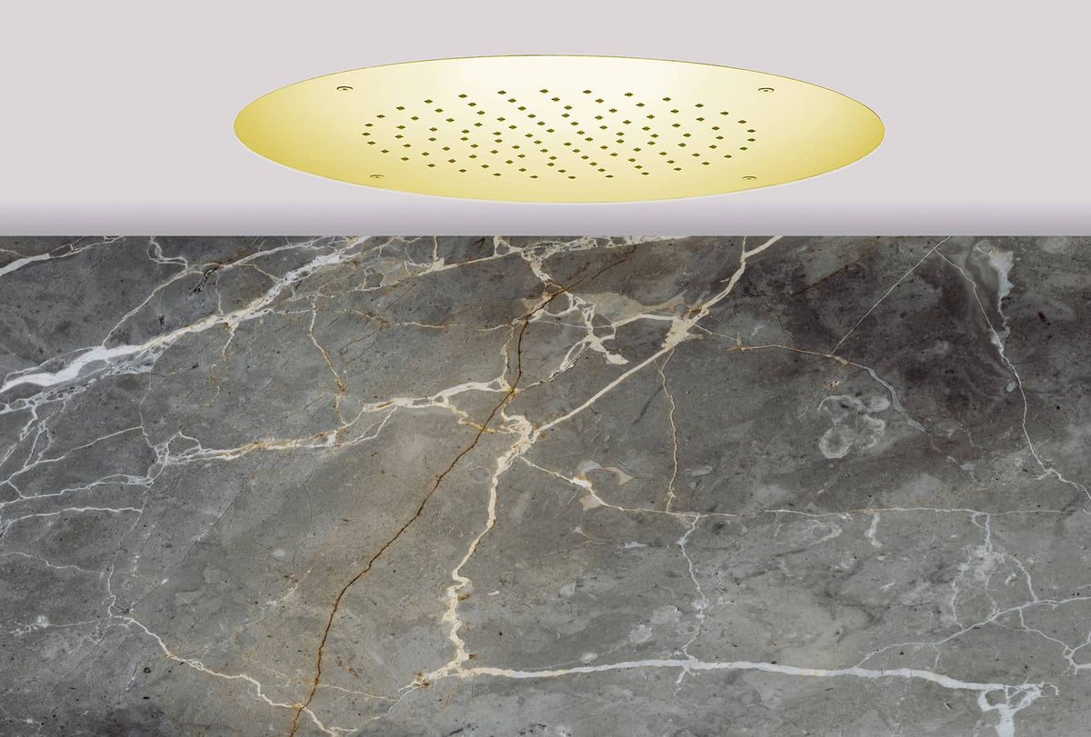 Lagoo Nesso Showerlicious ronde hoofddouche – Geborsteld messing PVD