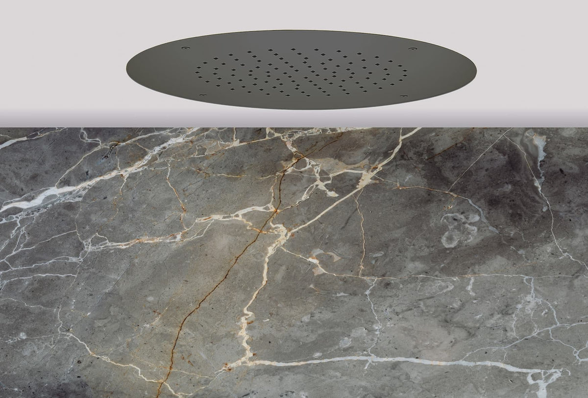 Lagoo Nesso Showerlicious ronde hoofddouche – Geborsteld gunmetal PVD