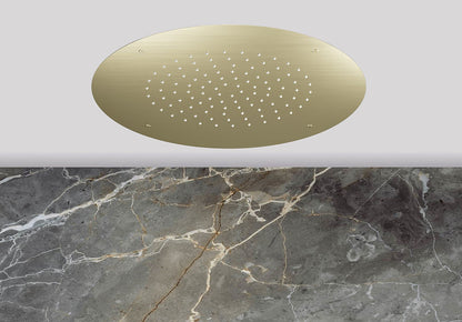 Lagoo Nesso Showerlicious ronde hoofddouche – Geborsteld champagne PVD