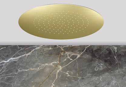 Lagoo Nesso Showerlicious ronde hoofddouche – Geborsteld messing PVD