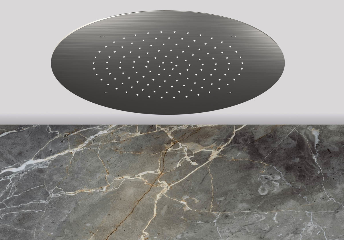 Lagoo Nesso Showerlicious ronde hoofddouche – Geborsteld gunmetal PVD