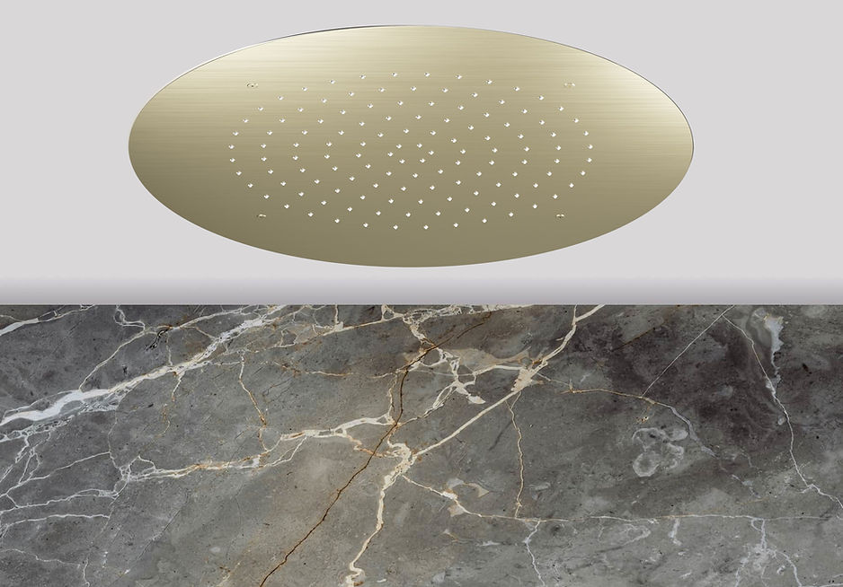 Lagoo Nesso Showerlicious ronde hoofddouche – Geborsteld champagne PVD