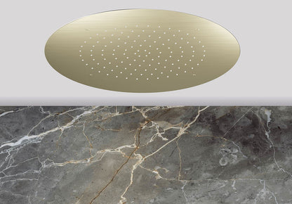 Lagoo Nesso Showerlicious ronde hoofddouche – Geborsteld champagne PVD