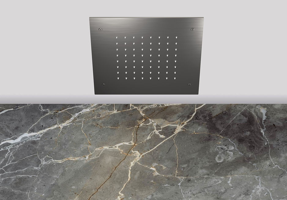 Lagoo Nesso Showerlicious vierkante hoofddouche – Geborsteld gunmetal PVD