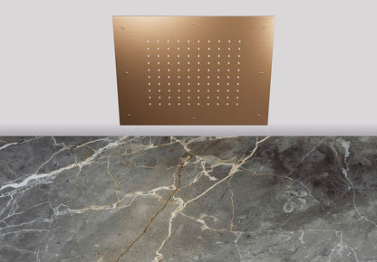 Lagoo Nesso Showerlicious vierkante hoofddouche – Geborsteld koper PVD