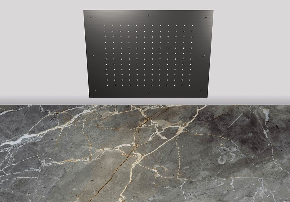 Lagoo Nesso Showerlicious vierkante hoofddouche – Geborsteld gunmetal PVD