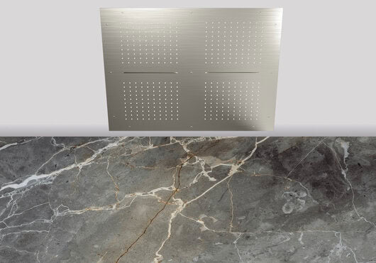 Lagoo Nesso N8235 hoofddouche ‘Showerlicious’ (800x800) met 4 regen | 2 cascades – Geborsteld nikkel