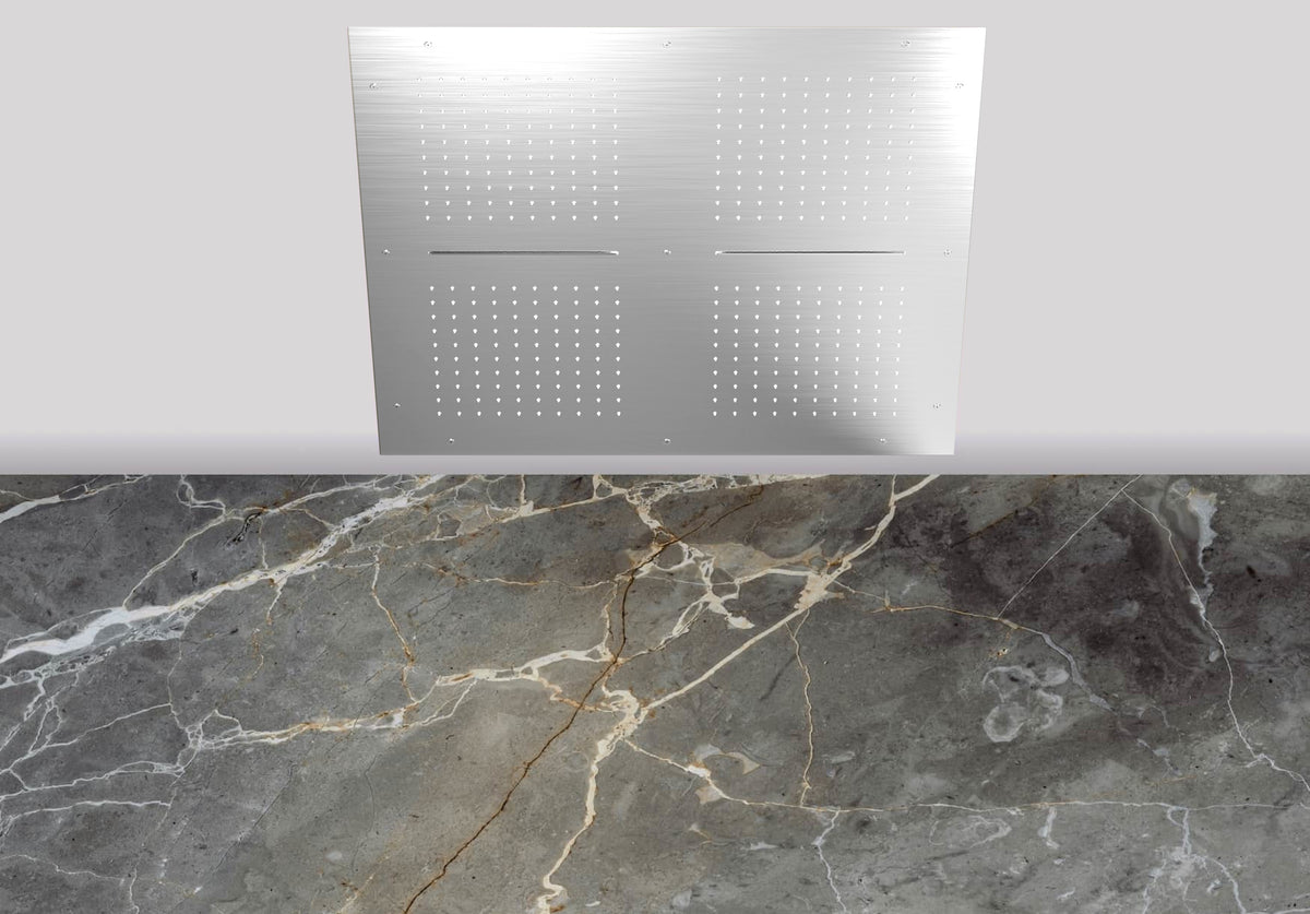 Lagoo Nesso N8235 hoofddouche ‘Showerlicious’ (800x800) met 4 regen | 2 cascades – Chroom