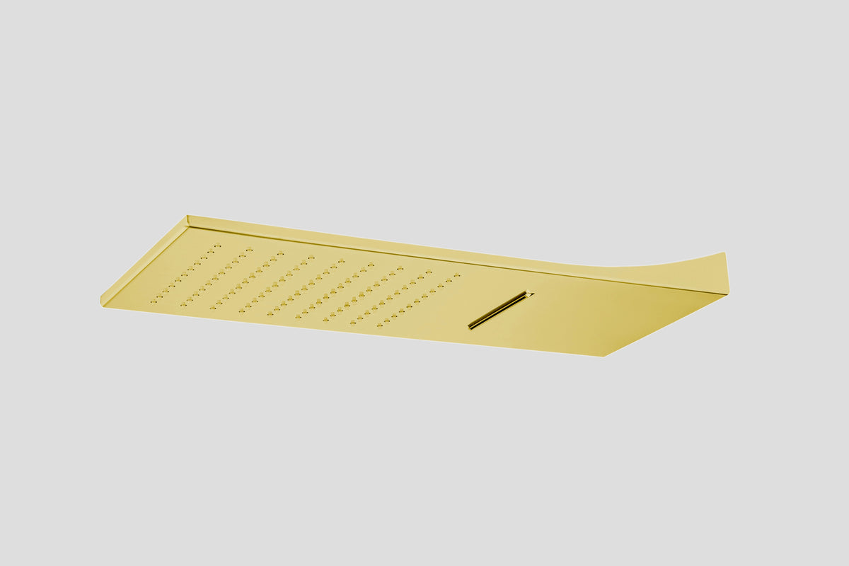Lagoo Nesso N8295 hoofddouche X10 – Geborsteld messing PVD