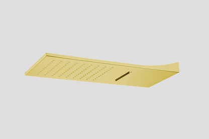 Lagoo Nesso N8295 hoofddouche X10 – Geborsteld messing PVD