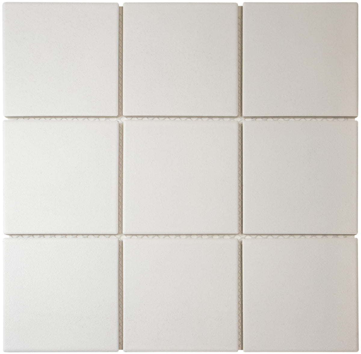 The Mosaic Factory London Full body Super White Matt 95x95mm - LO9510S