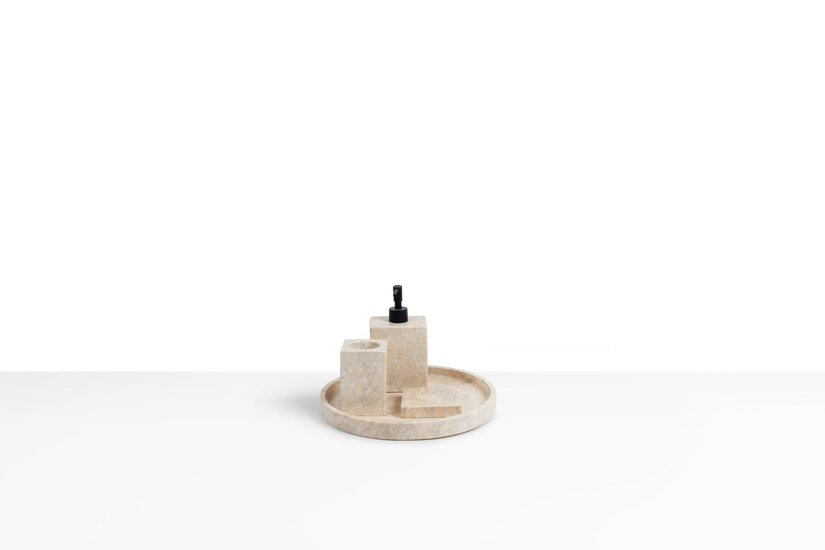 Loutro Lavabo marmeren accessoiresset – Accessoires Sand