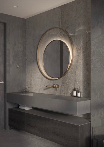 Martens & Meijer Athene 90 cm totaal / 60 cm spiegel Geborsteld koper