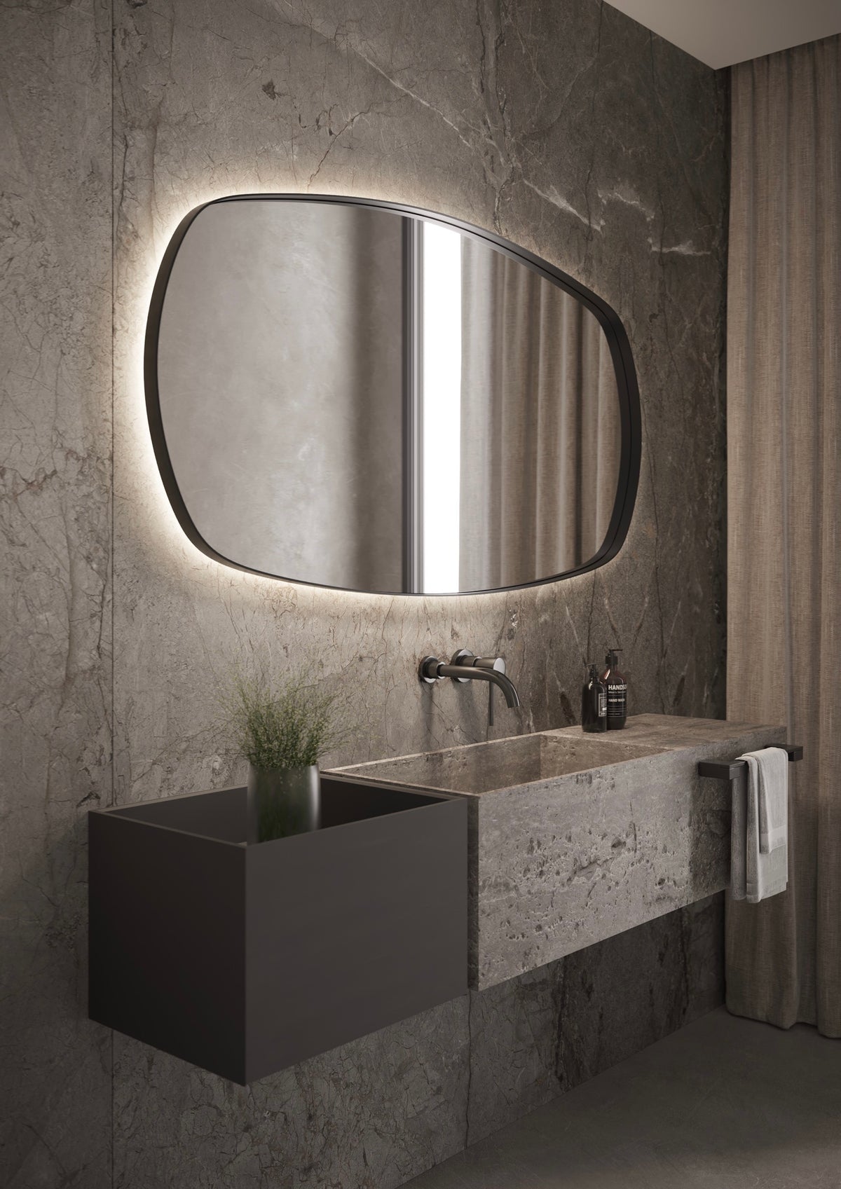 Martens & Meijer Lissabon 120 × 75 cm Mat zwart