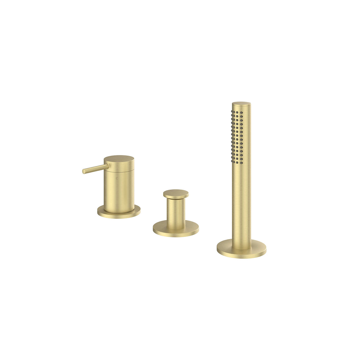 IVY Bond Badrandcombinatie 3-gats mengkraan met uittrekbare handdouche zonder uitloop - 6301134