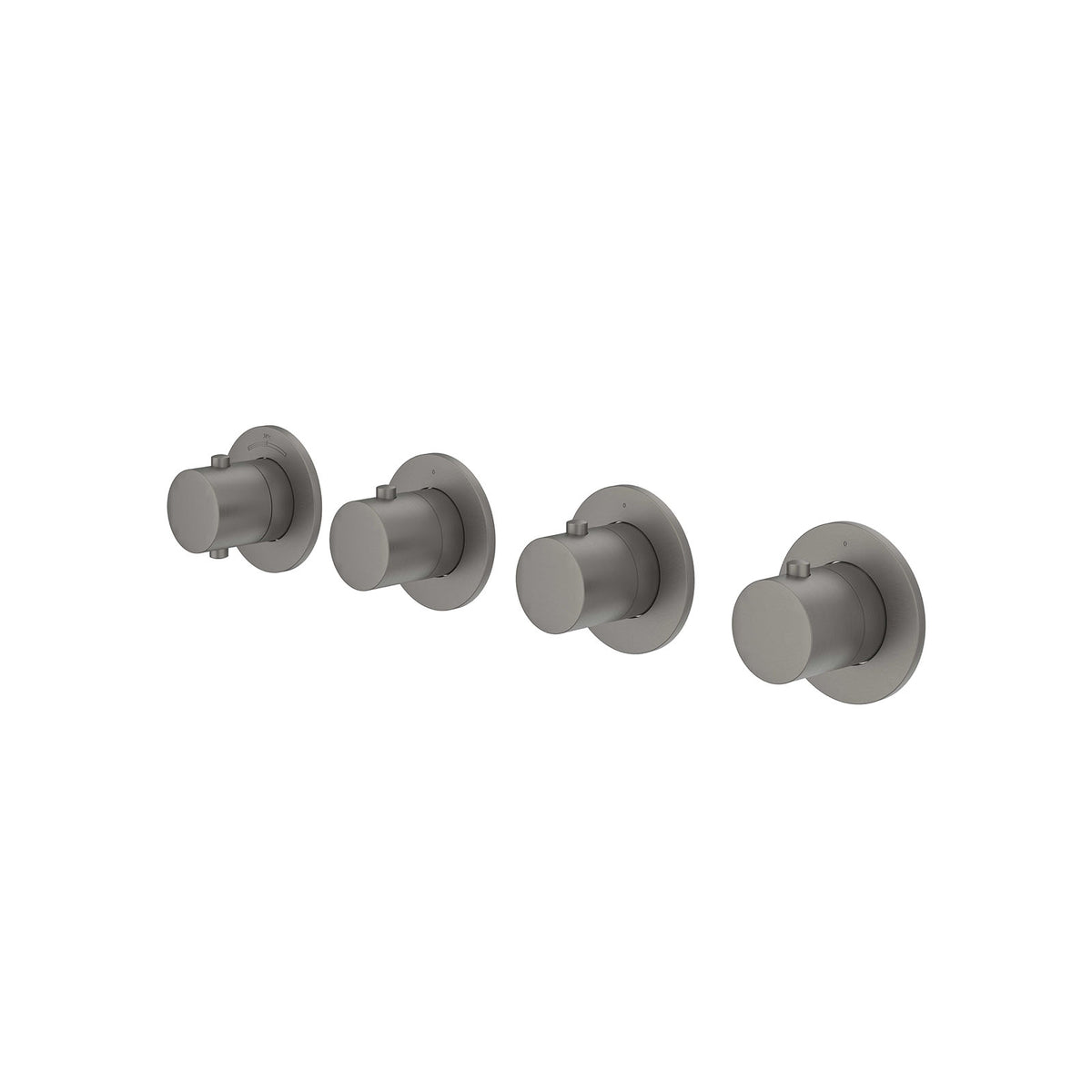IVY Bond afbouwdeel inbouwthermostaat met 3 stopkranen symmetry met ronde rozetten - 6202376