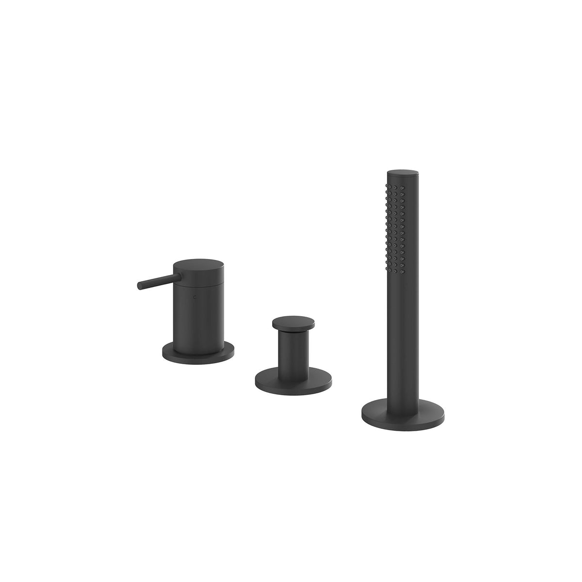 IVY Bond Badrandcombinatie 3-gats mengkraan met uittrekbare handdouche zonder uitloop - 6301132