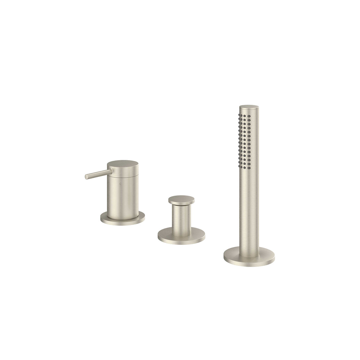 IVY Bond Badrandcombinatie 3-gats mengkraan met uittrekbare handdouche zonder uitloop - 6301133