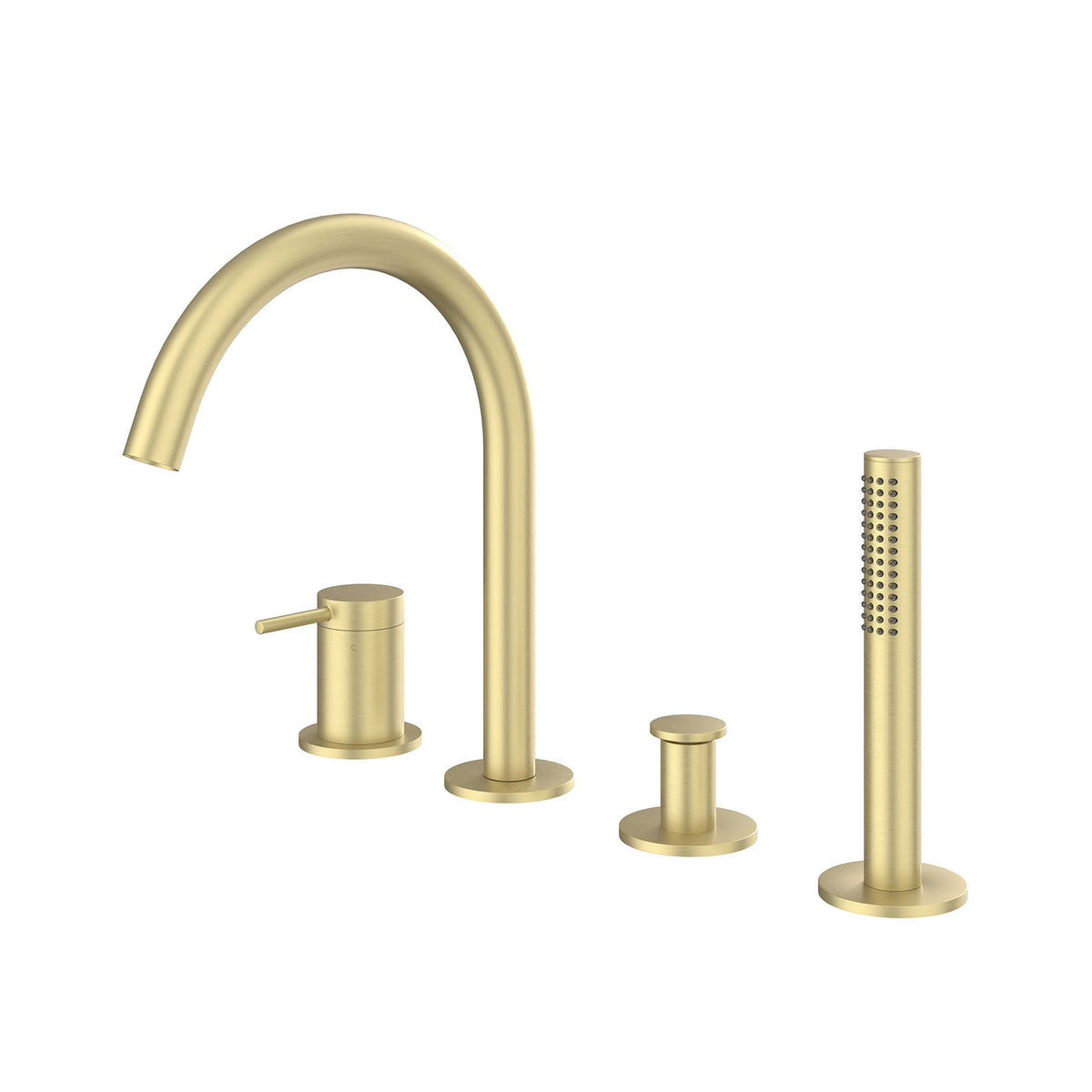 IVY Bond Badrandcombinatie 4-gats mengkraan met draaibare uitloop uittrekbare handdouche - 6301154