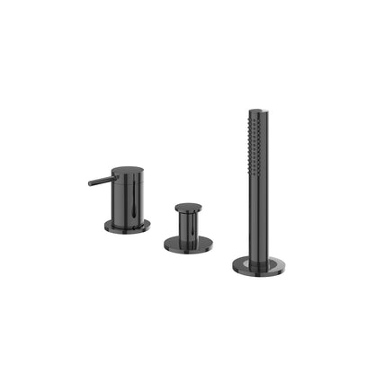 IVY Bond Badrandcombinatie 3-gats mengkraan met uittrekbare handdouche zonder uitloop - 6301137