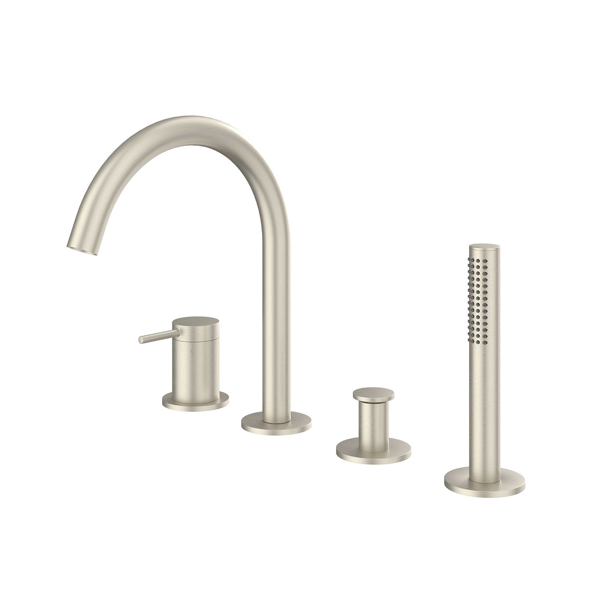 IVY Bond Badrandcombinatie 4-gats mengkraan met draaibare uitloop uittrekbare handdouche - 6301153