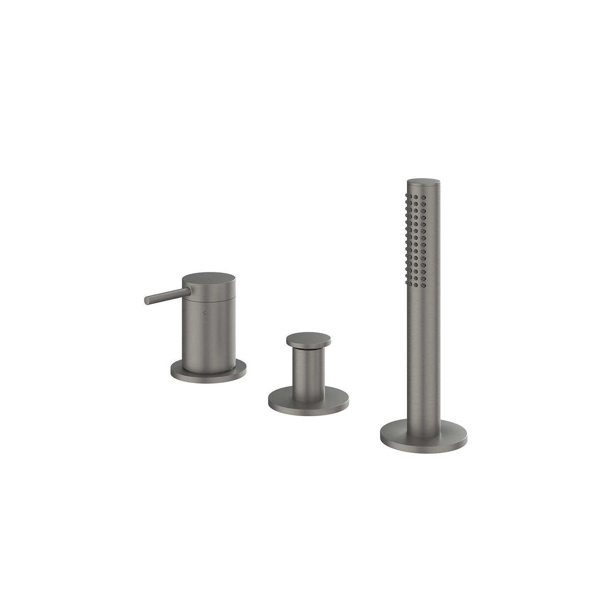 IVY Bond Badrandcombinatie 3-gats mengkraan met uittrekbare handdouche zonder uitloop - 6301136