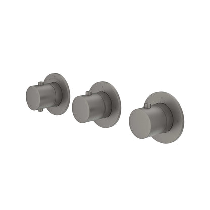 IVY Bond afbouwdeel inbouwthermostaat met 2 stopkranen symmetry met ronde rozetten - 6202476