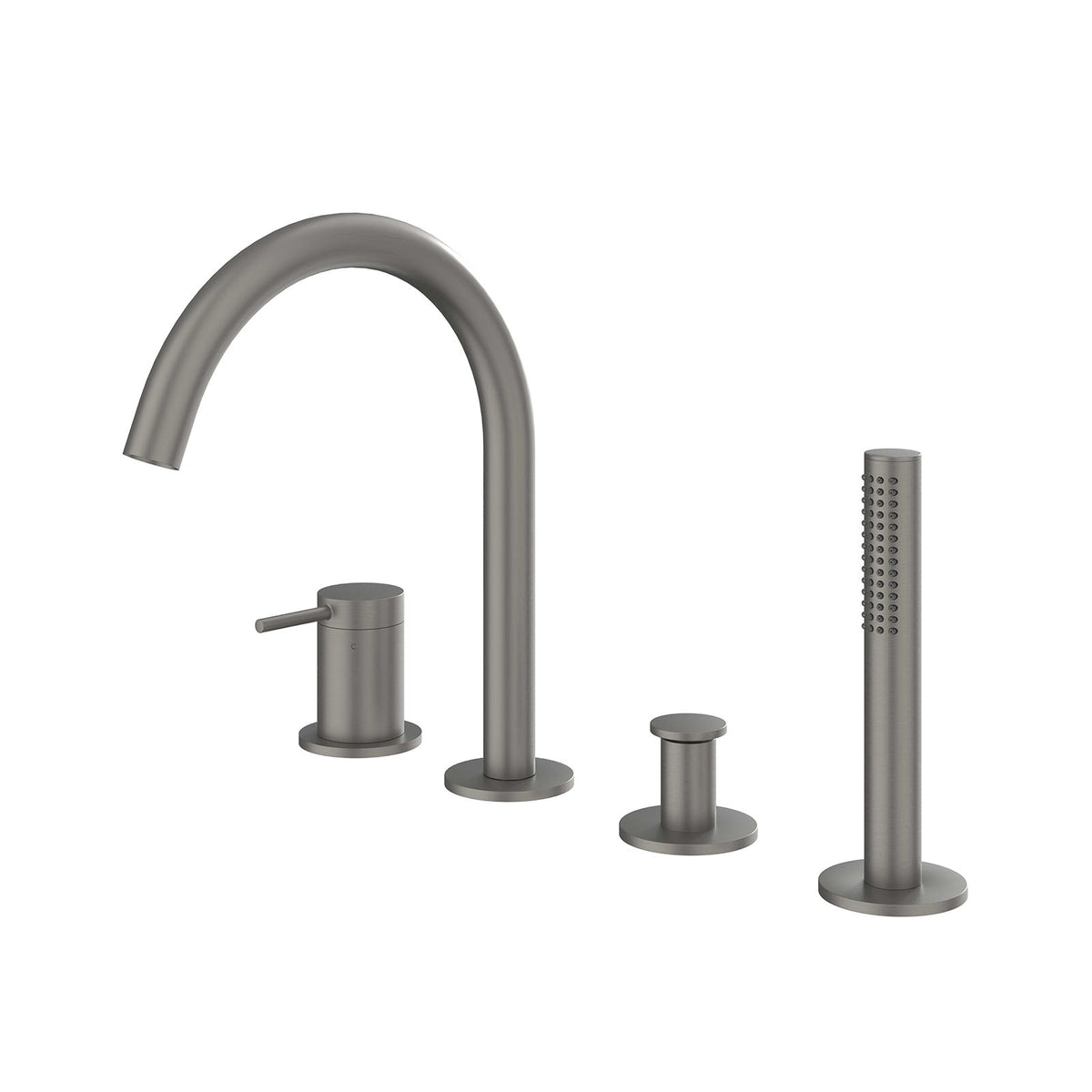 IVY Bond Badrandcombinatie 4-gats mengkraan met draaibare uitloop uittrekbare handdouche - 6301156