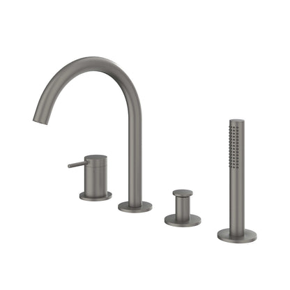 IVY Bond Badrandcombinatie 4-gats mengkraan met draaibare uitloop uittrekbare handdouche - 6301156