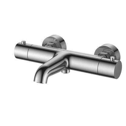 Regn thermostatische badmengkraan, Geborsteld nikkel - 10007BN