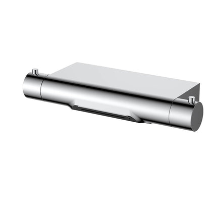 Regn thermostatische badmengkraan met watervaluitloop, Chroom - 10008CR