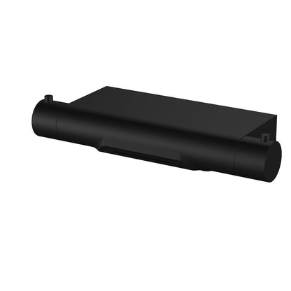 Regn thermostatische badmengkraan met watervaluitloop, Mat Zwart - 10008MB