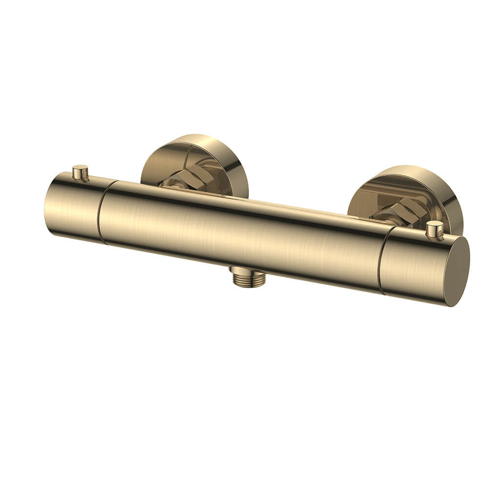 Regn thermostatische douchemengkraan, Geborsteld goud - 10009BB