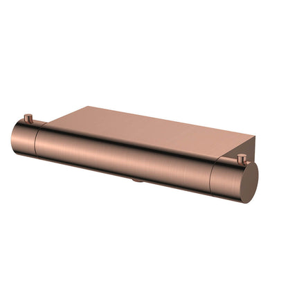 Regn thermostatische douchemengkraan met planchet, Geborsteld koper - 10010RG