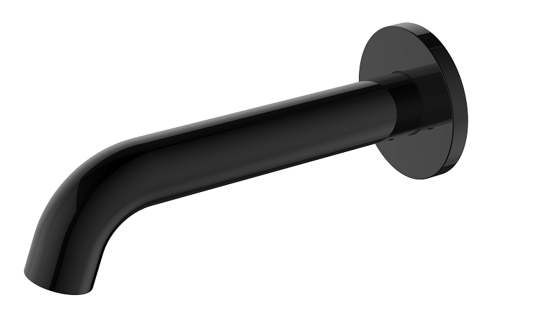 Regn losse uitloop 15cm, Mat Zwart - 10015MB